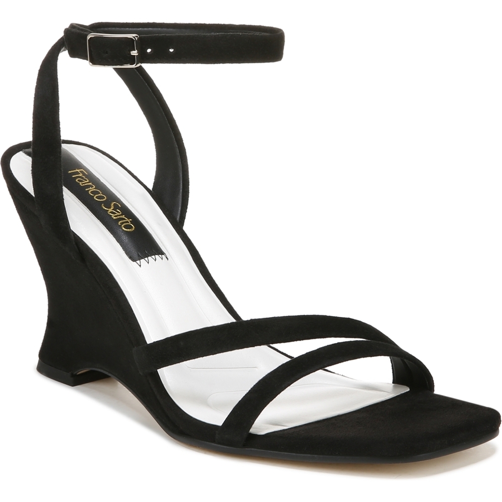 Franco Sarto Black Wedge Sandals